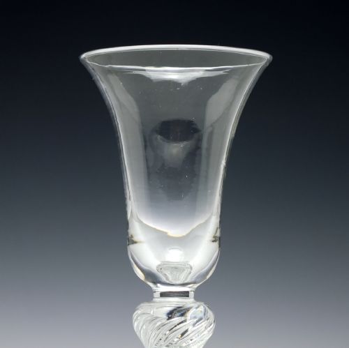GEORGIAN MULTI SPIRAL KNOPPED AIR TWIST WINE GLASS C1750 - ADDITIONAL PHOTO 3