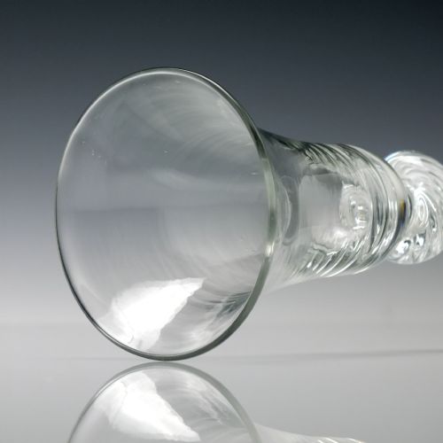 GEORGIAN MULTI SPIRAL KNOPPED AIR TWIST WINE GLASS C1750 - ADDITIONAL PHOTO 6