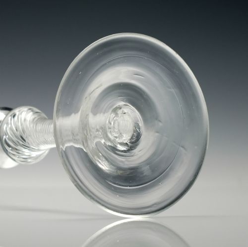 GEORGIAN MULTI SPIRAL KNOPPED AIR TWIST WINE GLASS C1750 - ADDITIONAL PHOTO 7