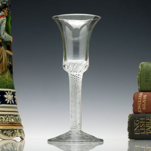 18th century air twist wine glass c1750 - CATEGORY: ANTIQUE GLASS - DATED GEORGIAN