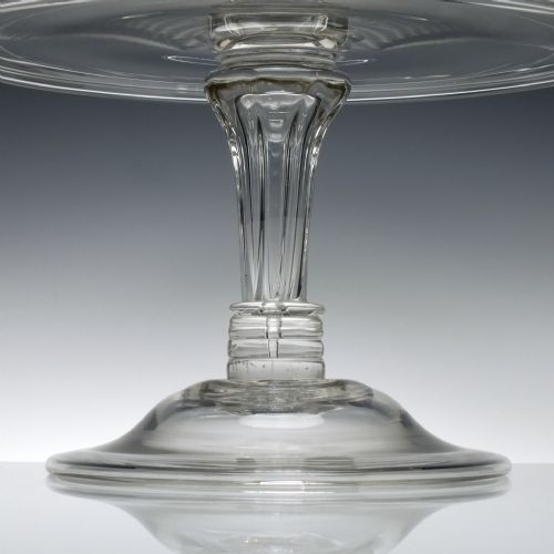 LARGE TALL 18TH CENTURY GLASS TAZZA C1770 - ADDITIONAL PHOTO 3