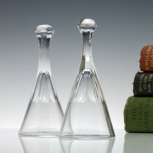 pair victorian slice cut coaching or stirrup glasses c1860 - CATEGORY: ANTIQUE GLASS - DATED VICTORIAN