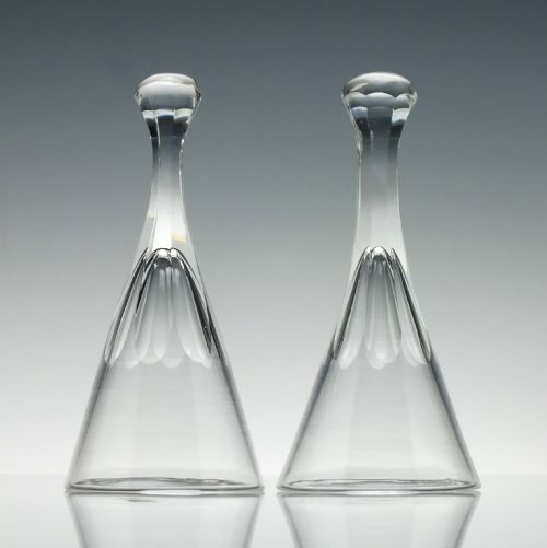PAIR VICTORIAN SLICE CUT COACHING OR STIRRUP GLASSES C1860 - ADDITIONAL PHOTO 2