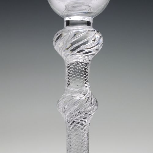 GEORGIAN DOUBLE KNOP AIR TWIST WINE GLASS C1750 - ADDITIONAL PHOTO 3