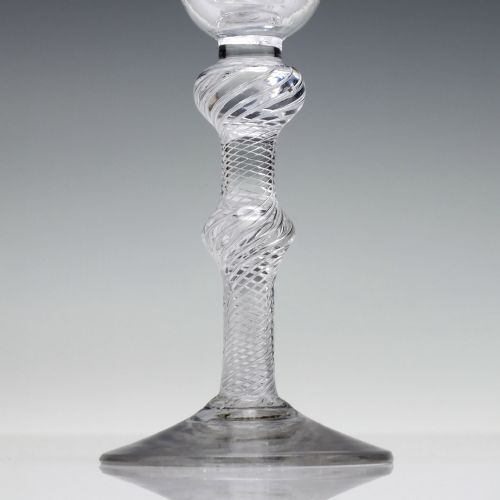 GEORGIAN DOUBLE KNOP AIR TWIST WINE GLASS C1750 - ADDITIONAL PHOTO 4