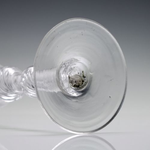 GEORGIAN DOUBLE KNOP AIR TWIST WINE GLASS C1750 - ADDITIONAL PHOTO 6