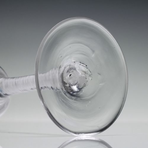 ENGRAVED 18TH CENTURY OPAQUE TWIST WINE GLASS C1760 - ADDITIONAL PHOTO 11