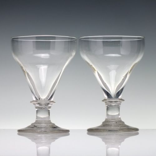PAIR OF 19TH CENTURY VICTORIAN GLASS RUMMERS C1860 - ADDITIONAL PHOTO 1