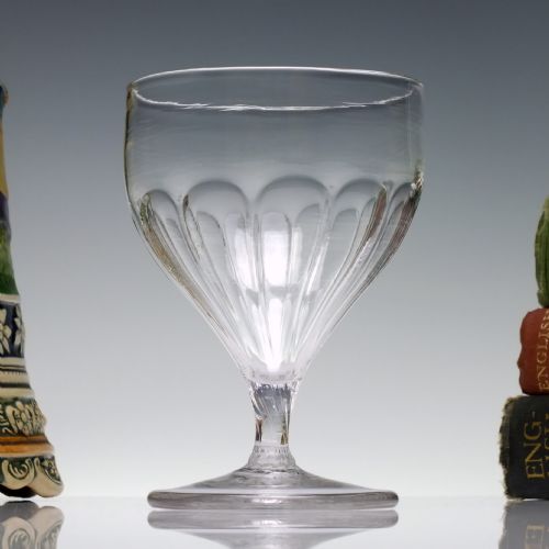 ANTIQUE 18TH CENTURY GEORGIAN PETAL MOULDED GLASS RUMMER C1780 - ADDITIONAL PHOTO 4