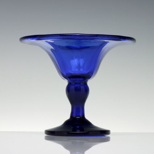 RARE 18TH CENTURY BLUE SWEETMEAT GLASS C1760 - ADDITIONAL PHOTO 3