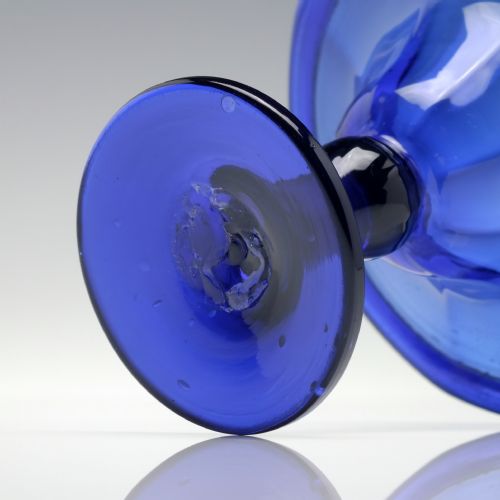 RARE 18TH CENTURY BLUE SWEETMEAT GLASS C1760 - ADDITIONAL PHOTO 6