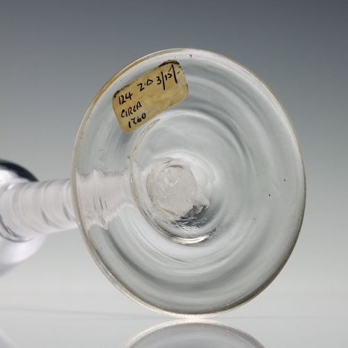 18TH CENTURY DOUBLE SERIES OPAQUE TWIST WINE GLASS C1760 - ADDITIONAL PHOTO 6