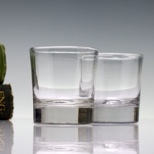 pair of 19th century glass whisky dram tumblers c1870 - CATEGORY: ANTIQUE GLASS - DATED VICTORIAN