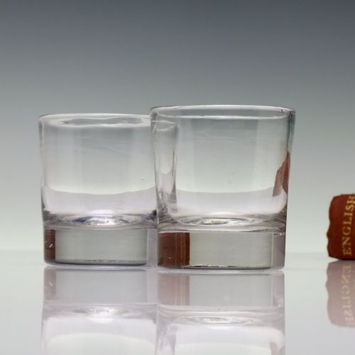 PAIR OF 19TH CENTURY GLASS WHISKY DRAM TUMBLERS C1870 - ADDITIONAL PHOTO 2
