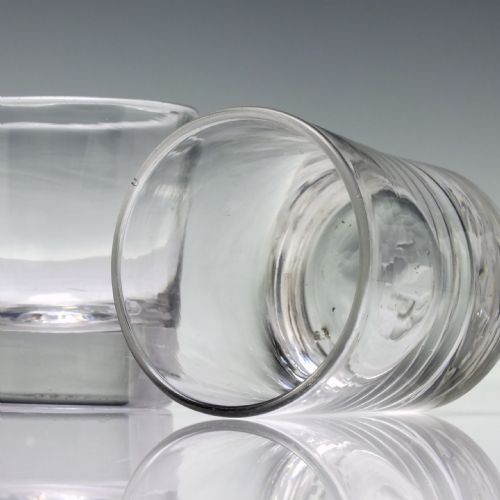 PAIR OF 19TH CENTURY GLASS WHISKY DRAM TUMBLERS C1870 - ADDITIONAL PHOTO 3