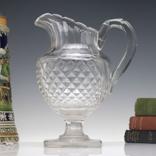 large antique 19th century georgian cut water jug c1820 - CATEGORY: ANTIQUE JUGS - DATED GEORGIAN