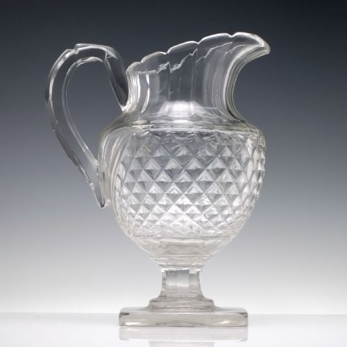 LARGE ANTIQUE 19TH CENTURY GEORGIAN CUT WATER JUG C1820 - ADDITIONAL PHOTO 1