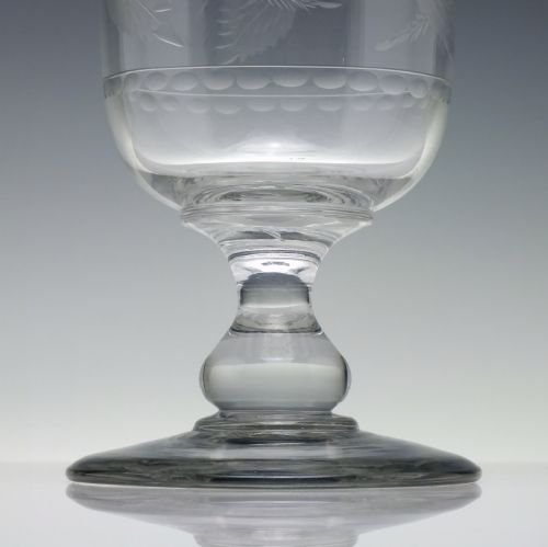 VICTORIAN ENGRAVED GLASS CELERY VASE C1850 - ADDITIONAL PHOTO 5
