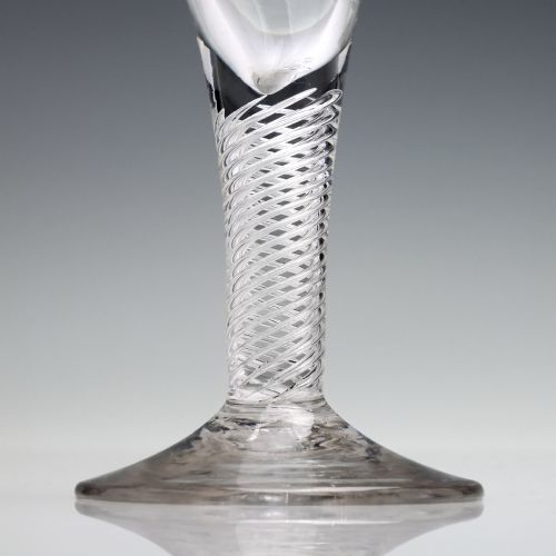 ENGRAVED GEORGIAN MULTI SPIRAL AIR TWIST DRAM GLASS C1750 - ADDITIONAL PHOTO 5