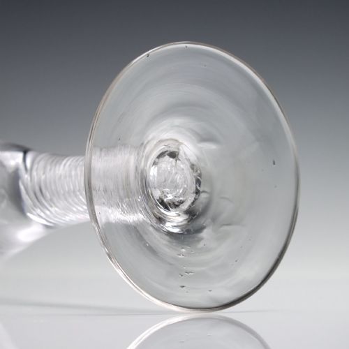 ENGRAVED GEORGIAN MULTI SPIRAL AIR TWIST DRAM GLASS C1750 - ADDITIONAL PHOTO 7
