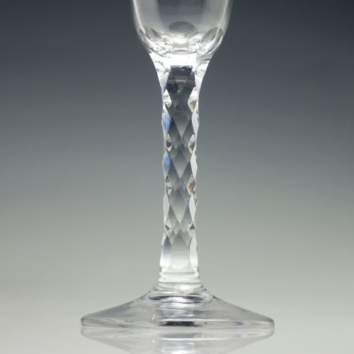 GEORGIAN FACET CUT DRAM GLASS C1780 - ADDITIONAL PHOTO 3