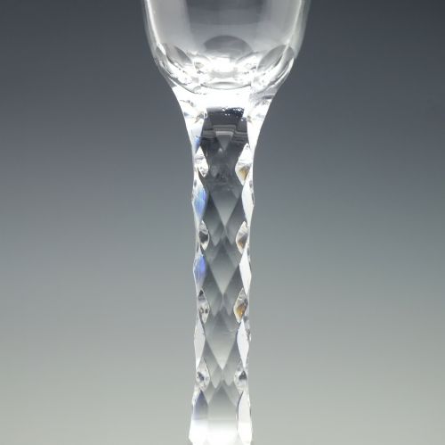 GEORGIAN FACET CUT DRAM GLASS C1780 - ADDITIONAL PHOTO 4