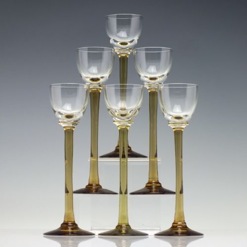 SET OF SIX ART NOUVEAU LIQUEUR GLASSES C1910 - ADDITIONAL PHOTO 2