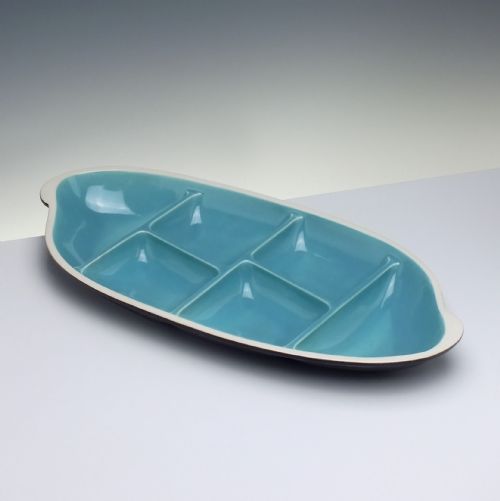 PILKINGTON'S ROYAL LANCASTRIAN HORS D'OEUVRE DISH DESIGNED BY MITZI SOLOMON CUNLIFFE C1950 - ADDITIONAL PHOTO 1