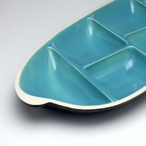 PILKINGTON'S ROYAL LANCASTRIAN HORS D'OEUVRE DISH DESIGNED BY MITZI SOLOMON CUNLIFFE C1950 - ADDITIONAL PHOTO 3