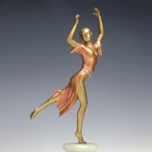 ORIGINAL VINTAGE ART DECO BRONZE BALLERINA DANCER C1930 - ADDITIONAL PHOTO 1