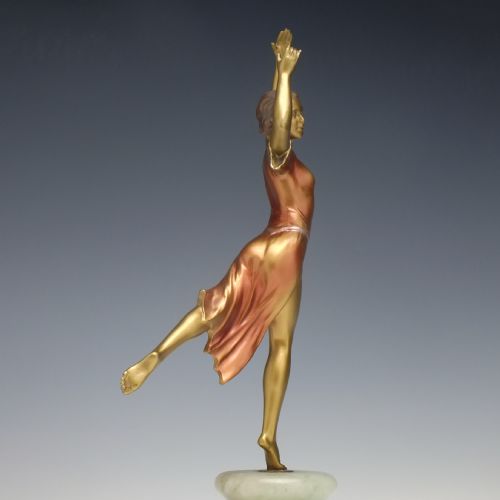 ORIGINAL VINTAGE ART DECO BRONZE BALLERINA DANCER C1930 - ADDITIONAL PHOTO 4