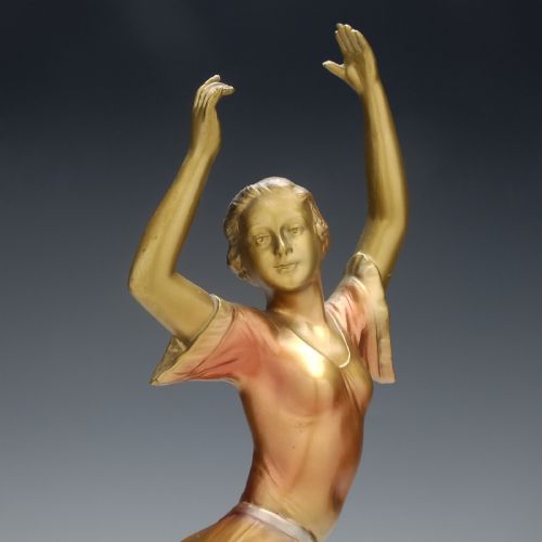 ORIGINAL VINTAGE ART DECO BRONZE BALLERINA DANCER C1930 - ADDITIONAL PHOTO 7