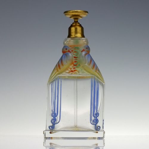 ART DECO FRENCH GLASS PERFUME BOTTLE C1930 - ADDITIONAL PHOTO 1
