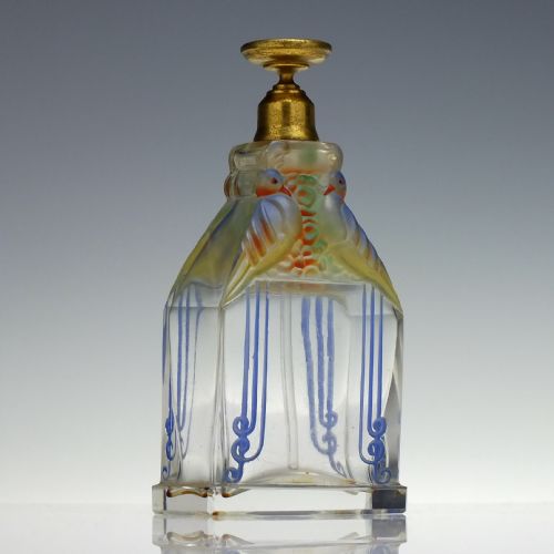 ART DECO FRENCH GLASS PERFUME BOTTLE C1930 - ADDITIONAL PHOTO 2