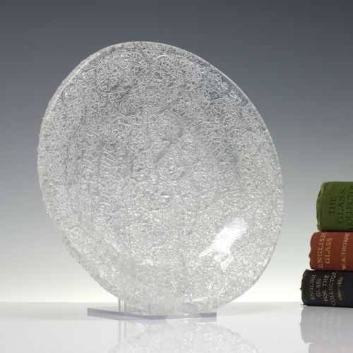 SIX 19TH CENTURY CRACKLE GLASS PLATES C1880 - ADDITIONAL PHOTO 2