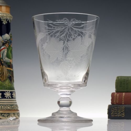 19th century engraved glass serving rummer c1830 - CATEGORY: ANTIQUE GLASS - DATED GEORGIAN