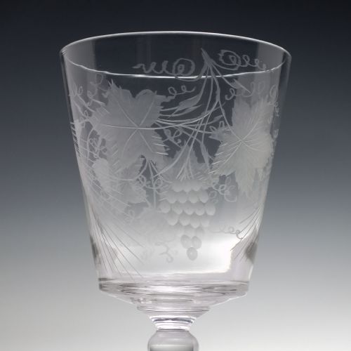19TH CENTURY ENGRAVED GLASS SERVING RUMMER C1830 - ADDITIONAL PHOTO 4