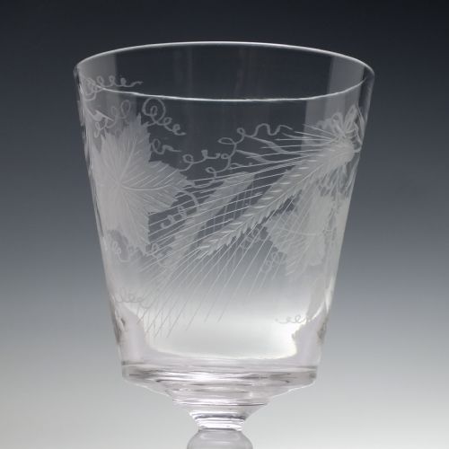 19TH CENTURY ENGRAVED GLASS SERVING RUMMER C1830 - ADDITIONAL PHOTO 5