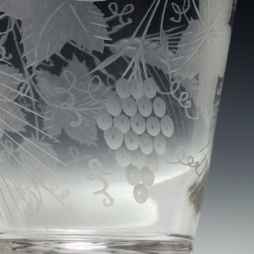 19TH CENTURY ENGRAVED GLASS SERVING RUMMER C1830 - ADDITIONAL PHOTO 6
