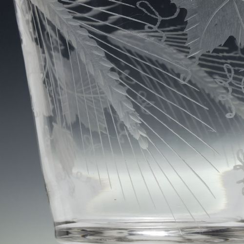 19TH CENTURY ENGRAVED GLASS SERVING RUMMER C1830 - ADDITIONAL PHOTO 7