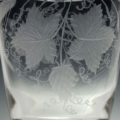 19TH CENTURY ENGRAVED GLASS SERVING RUMMER C1830 - ADDITIONAL PHOTO 8