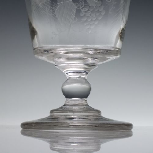 19TH CENTURY ENGRAVED GLASS SERVING RUMMER C1830 - ADDITIONAL PHOTO 9