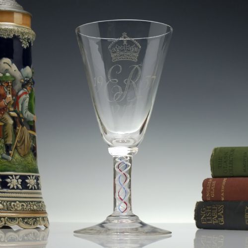 rare whitefriars commemorative edward viii coronation goblet 1937 - CATEGORY: ANTIQUE GLASS - DATED 1930