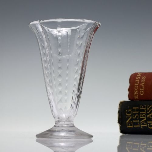 RIB MOULDED NOTCH CUT GEORGIAN JELLY GLASS C1780 - ADDITIONAL PHOTO 1