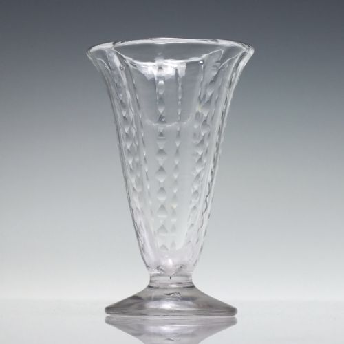 RIB MOULDED NOTCH CUT GEORGIAN JELLY GLASS C1780 - ADDITIONAL PHOTO 2