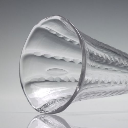 RIB MOULDED NOTCH CUT GEORGIAN JELLY GLASS C1780 - ADDITIONAL PHOTO 3