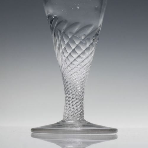 GEORGIAN HALFWRYTHEN ALE GLASS C1780 - ADDITIONAL PHOTO 2