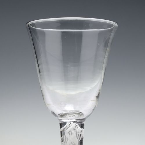 18TH CENTURY DOUBLE SERIES OPAQUE TWIST WINE GLASS C1760 - ADDITIONAL PHOTO 4