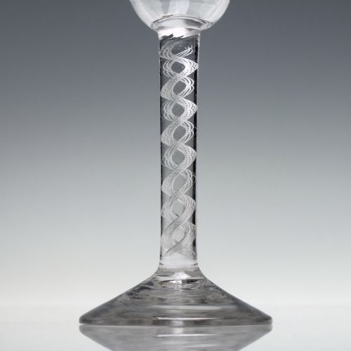 ANTIQUE GEORGIAN SINGLE SERIES AIR TWIST WINE GLASS C1750 - ADDITIONAL PHOTO 2