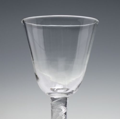 ANTIQUE GEORGIAN SINGLE SERIES AIR TWIST WINE GLASS C1750 - ADDITIONAL PHOTO 4